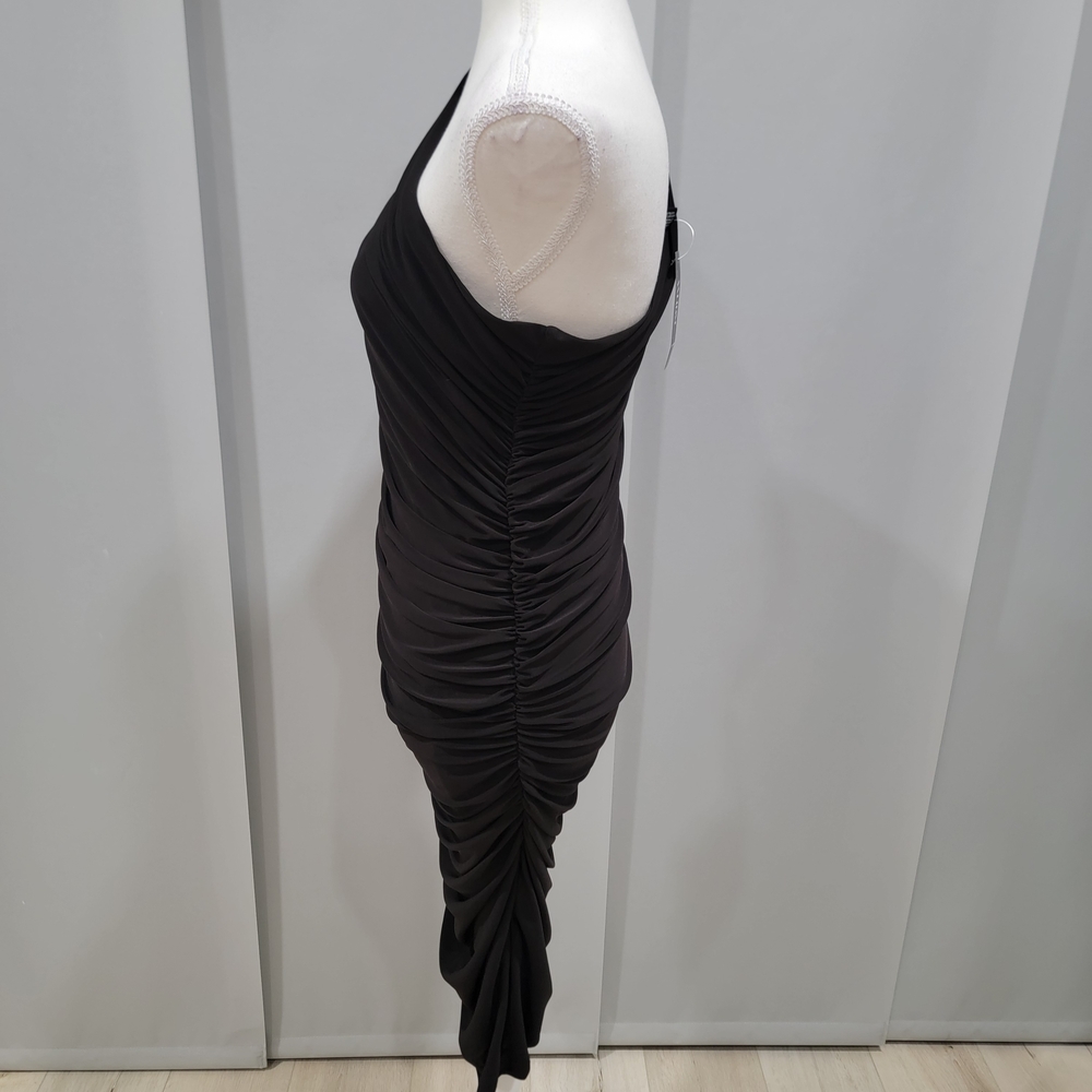 White House Black Market One-Shoulder Black Dress - Picture 4 of 7